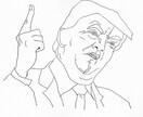 線画で似顔絵を描きます SNSのアイコン等でご活用頂けます。 イメージ2