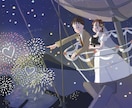 お二人だけのウェルカムボードイラストを描きます ペーパーアイテムや贈り物にも！背景透過可能！クーポン利用可 イメージ5