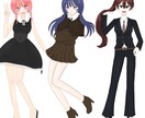 TRPGの立ち絵やデフォルメイラストお描きします 色んな絵柄で描くことが出来ます！ イメージ1