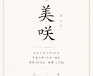 世界にひとつだけのオリジナル命名書を作成します 温かみのある命名書を高画質データでお届けします！ イメージ3