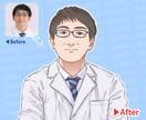 オープン価格◆アニメ調でリアル寄りな似顔絵描きます 商用・二次利用◎清潔感・信頼性が伝わるバランスの取れた似顔絵 イメージ7
