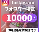 Instagramフォロワー10000人増やします 30日以内に50%減少したら減少保証致します イメージ1