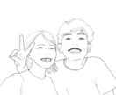 ツーショットイラスト描きます SNSのアイコン等に使えるおしゃれなイラストを描きます！ イメージ1