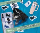 世界に一枚のうちの子ステッカー作ります ペット写真一枚から特別なステッカー作ります イメージ1