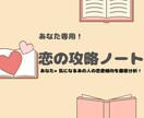あなた専用！恋の攻略ノートをつくります あなた×気になるあの人の恋愛傾向を徹底解剖します イメージ1