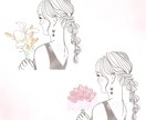 おしゃれな線画アイコンイラスト描きます 顔出しNGな方に♪後ろor横顔の線画イラストです。 イメージ6