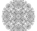 マンダラぬりえ描きます 塗り絵で人気のマンダラコロリアージュを作成します イメージ2