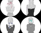 顔出しNG★後ろ姿のシンプルなアイコン描きます 繊細な書き込みで被らないオリジナルアイコンを低価格で作成 イメージ1