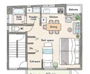 イラスト調の間取り図を作ります 住宅･民泊･レンタルスペースの広告やマイソクにご活用ください イメージ5