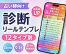 SNS集客｜12タイプ別診断動画テンプレ送ります スマホ完結！アニマル、心理、星座でバズる5段階シナリオ設計 イメージ1