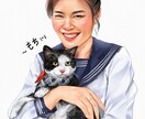 写真をもとに鮮やかなデジタル水彩似顔絵を描きます 【お2人様から】素敵な写真をより鮮やかな作品に仕上げます✨ イメージ5