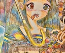 あなたのオリジナルヒロイン手描きします 全てアナログ手描き、色鉛筆仕上げでお届けします。 イメージ2