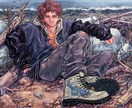 海と男性のイラスト描きます 海と男性をモチーフにしたイラスト描きます イメージ1