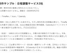 競合3社の価格と売り方を出典付きで比較します 新サービスの価格・訴求検討に。比較表と要点メモを納品 イメージ1