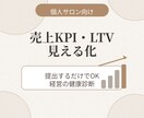 個人サロン向け売上KPI顧客LTVを見える化します 提出するだけでOK 経営の健康診断 イメージ1