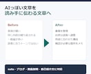 AI生成文を自然で読みやすい文章に整えます ChatGPTの下書きを自然で読みやすく修正します イメージ2