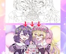 題名:格安で線画作成します アイコン用、サムネ用、立ち絵用など。 イメージ2
