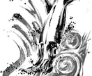 デジタルで墨絵風イラストを描きます アイコンや壁紙 パッケージ タトゥーなどにお困りの方へ イメージ6