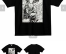 オリジナルTシャツ（トレーナー）をデザイン致します 古典的な線画をメインとしたイラストが得意です！ イメージ2