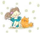人物、動物等♪ほっこり癒しの可愛いイラスト作ります SNSアイコン、挿絵、グッズ、ショップカード等をおしゃれに☆ イメージ9
