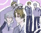 ｻﾝﾌﾟﾙ限定価格★詰め込み簡易イラスト描きます 単色・モノクロ・男女カプ割引中!! イメージ1