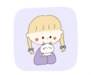 ゆるかわな動物・女の子のイラスト描きます やさしい色合いの、ゆるくてかわいいイラストを制作します。 イメージ1