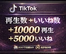 TikTokの動画再生数といいねを増加します 減少率低！減少補償付き！＋10000、いいね5000増加！ イメージ1