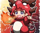 量産ちびキャラ【ドラゴン着ぐるみ】を描きます Vtuber / Vライバーさんに大人気の量産シリーズです！ イメージ5