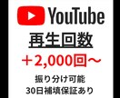 YouTube再生回数＋2000回以上宣伝します ✅ショート動画も可能/振り分け可能/カテゴリー最低価格！ イメージ1