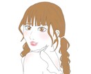 シンプルテイストな似顔絵を作成いたします 頂いたお写真からモノトーンベースのイラストを作成します イメージ7