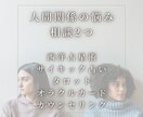 人間関係の悩み｜ご相談内容お2つまで鑑定相談します 西洋占星術で相手の考え方や性格を踏まえてアドバイスをします イメージ1