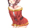 女の子のイラストを描きます 一次創作・オリキャラの一枚絵をお描きします イメージ4