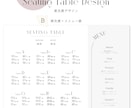 高品質❂三つ折り席次表(業者印刷)を制作します プロフィール/席次表/ご挨拶/メニュー表/ドリンク表 イメージ3