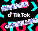 TikTok動画再生回数5万回以上増やします ★リアルユーザーでの動画再生5万回以上増加を格安にて！ イメージ1