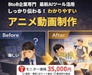 BtoB向けAIアニメ動画制作！最短即日納品します 先着5社限定3.5万円／縦型・横型2枚セット納品／丸投げOK イメージ1
