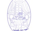 お洒落な線画を描きます お店のインテリアや食べ物をお洒落なタッチで線画にします。 イメージ1
