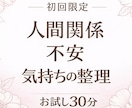 初回限定｜気持ちを整えるお試し30分お話します 人間関係・不安・気持ちの整理に イメージ1