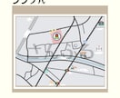 ゆるくて可愛い地図、オーダーメイドでお作りします 手書き風、シンプルさまざまなイメージで作成可能！ イメージ1