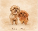 世界で一つのオリジナルキャンバスボード作成します 犬、猫を水彩画タッチでお作りします！ イメージ1
