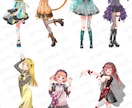 商用利用無料！バストアップ・立ち絵作成いたします IRIAM対応作成可能・１枚絵やアイコンに！ イメージ4