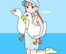 スピード納品！ポップで目を惹く人物×動物描きます 挿絵・動画・グッズなど鮮やかな配色で個性を出したい方へ イメージ9