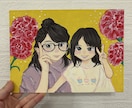 お子さんや親子の似顔絵描きます アクリル絵の具で制作致します！ イメージ3