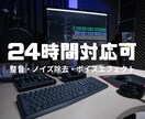 24時間対応可！整音＆ノイズ除去承ります 一つ一つ手作業での丁寧な整音、自然な仕上がりを心がけてます。 イメージ1