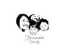 家族ロゴ　作ります オリジナルTシャツや、ネームシールやSNSに家族だけのロゴ イメージ4