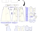 洋服のパターン(型紙)を作ります 現役パタンナーがあなたのデザインした洋服を形にします イメージ4