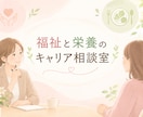 福祉業界で働く方向け、キャリア相談を承ります 福祉業界勤務経験のあるキャリアコンサルタントが対応します イメージ1