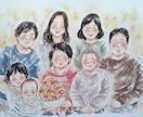 手描きの温かい似顔絵を水彩でお描きします 還暦祝いや米寿祝い、ウェディングにおすすめです(A4サイズ) イメージ6