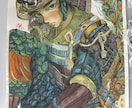 甲冑画を水彩で精密にお描きします サムネ、装画、挿絵などお届けします イメージ10