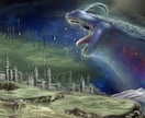 洋ファンタジー風の厚塗りイラスト描きます 重厚・闇・ドラゴン・モンスター・デーモン等 イメージ4