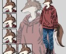 キャラクターの立ち絵を描きます 獣人、獣系人外キャラクターなど イメージ1